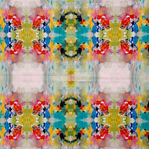 Cotton Green Red Teal Navy Blue Orange Yellow Lilac Abstract Upholstery Drapery Fabric MGF