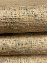 Load image into Gallery viewer, Designer MCM Mid Century Modern Water &amp; Stain Resistant Gold Bronze Charcoal Grey Upholstery Fabric WHS 4408