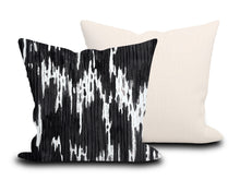 Load image into Gallery viewer, Custom Pillow Cover in Thibaut Abstract Maverick in Black - One Side