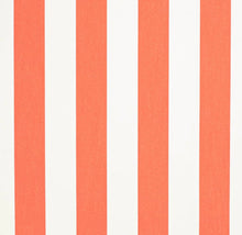 Load image into Gallery viewer, Heavy Duty Outdoor Solution Dyed Acrylic Orange Cream Stripe Upholstery Drapery Fabric CF