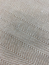 Load image into Gallery viewer, 1.8 Yard Designer Mint Green Beige Herringbone Belgian Linen MCM Mid Century Modern Water &amp; Stain Resistant Upholstery Fabric WHS 4453
