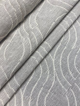 Load image into Gallery viewer, Schumacher Alma Carbon Indoor Outdoor Light Grey Dove Abstract Water &amp; Stain Resistant Upholstery Fabric WHS 4476