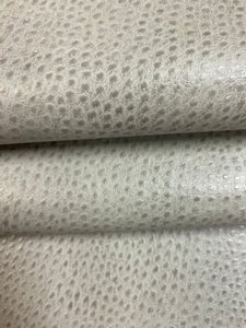 1.75 Yard Designer Aqua Seafoam Grey Ostrich Animal Skin Pattern Faux Leather Upholstery Vinyl WHS 4521