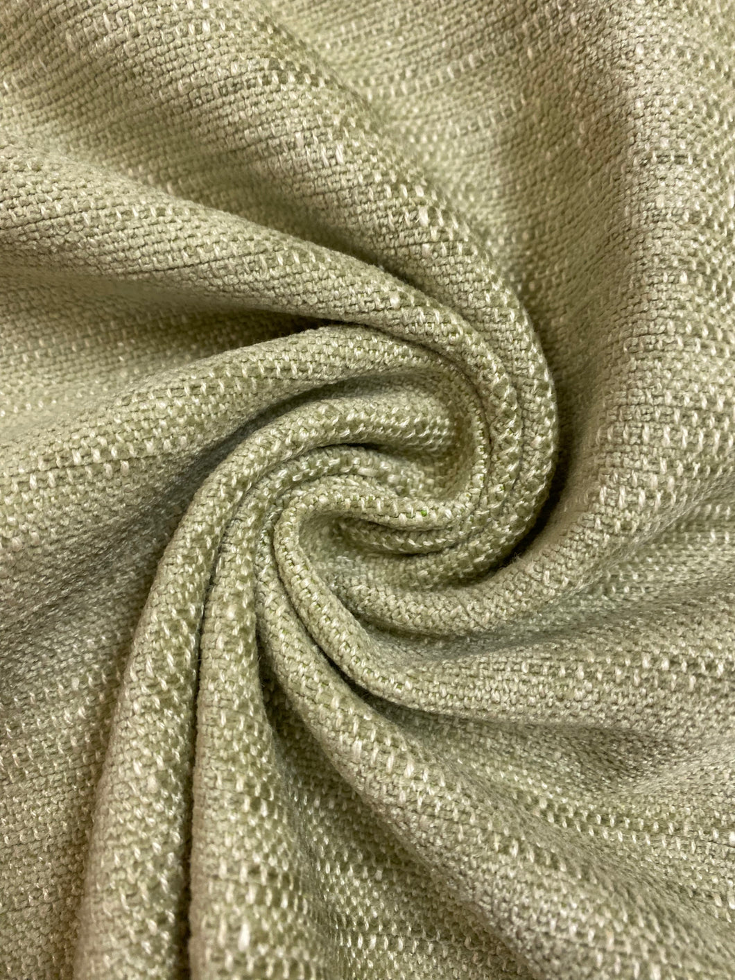 Designer Sage Green Cream Chenille Upholstery Fabric WHS 4522