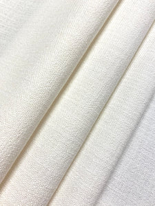 Designer White Woven Textured MCM Mid Century Modern Water & Stain Resistant Upholstery Fabric WHS 4360