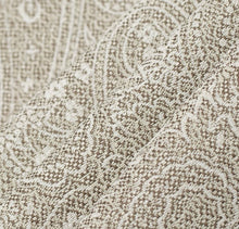 Load image into Gallery viewer, Spanish Made Damask Paisley Taupe Beige White Upholstery Drapery Fabric CF
