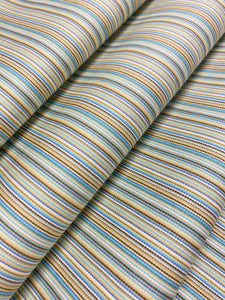 Designer Stripe Green Yellow Blue Upholstery Fabric WHS 4392