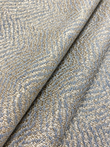 1.5 Yard Designer Grey Taupe Herringbone Upholstery Fabric WHS 4420