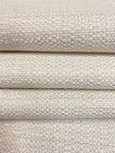 Load image into Gallery viewer, Designer Cream Greige Grey MCM Mid Century Modern Tweed Water &amp; Stain Resistant Upholstery Fabric WHS 4539