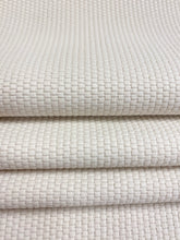 Load image into Gallery viewer, Designer Indoor Outdoor Cream Polypropylene Basketweave Upholstery Fabric WHS 4492