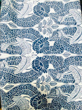Load image into Gallery viewer, 1.5 Yard Christopher Farr Belle De Nuit Water &amp; Stain Resistant Indigo Navy Blue Linen Upholstery Drapery Fabric STA 4330