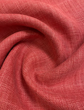 Load image into Gallery viewer, Designer Water &amp; Stain Resistant Coral Pure Belgian Linen Upholstery Fabric WHS 4321