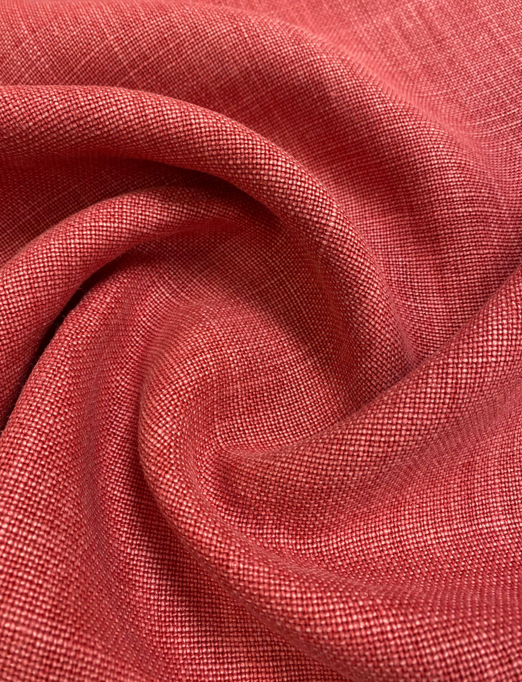 Designer Water & Stain Resistant Coral Pure Belgian Linen Upholstery Fabric WHS 4321