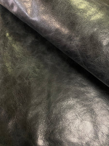 532 SF Halian Black Distressed Genuine Upholstery Leather WHS 4263