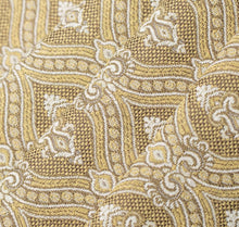 Load image into Gallery viewer, Spanish Made Damask Brocade Mustard Gold White Upholstery Drapery Fabric CF