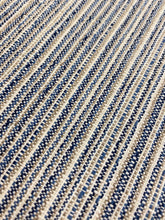 Load image into Gallery viewer, Kravet 34314.1516 Navy Blue Taupe Cream Stripe Water &amp; Stain Resistant Upholstery Fabric WHS 4266