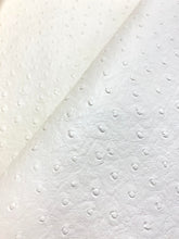 Load image into Gallery viewer, Designer Cream Ostrich Faux Leather Upholstery Vinyl WHS 4377