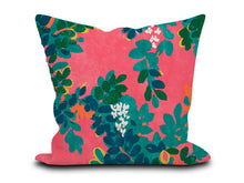 Load image into Gallery viewer, Custom Pillow Cover in Floral Botanical Thibaut Central Park in Pink - One Side