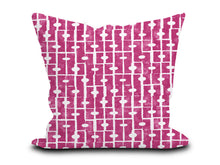 Load image into Gallery viewer, Custom Pillow Cover in Thibaut Abstract Haven in Pink - One Side