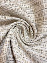Load image into Gallery viewer, Designer Indoor Outdoor Beige Cream Taupe MCM Mid Century Modern Water &amp; Stain Resistant Upholstery Fabric WHS 4379