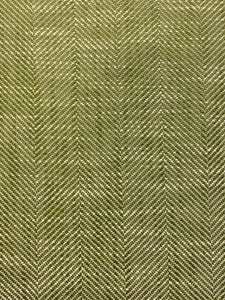 Designer Lime Green Beige MCM Mid Century Modern Herringbone Chevron Tweed Water & Stain Resistant Upholstery Fabric WHS 4236
