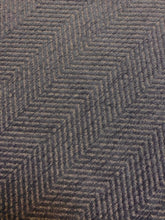 Load image into Gallery viewer, Designer Water &amp; Stain Resistant Navy Blue Chevron Herringbone Chenille Upholstery Fabric WHS 4288