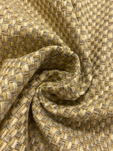 Load image into Gallery viewer, 1.5 Yard Designer Heavy Duty Wool Grey Beige Mustard MCM Mid Century Modern Water &amp; Stain Resistant Upholstery Fabric WHS 4451