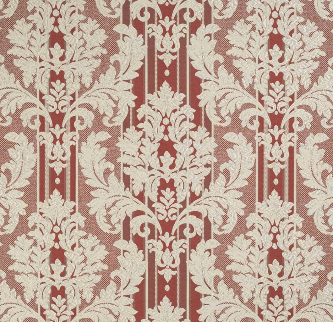 Spanish Red Brocade Damask Upholstery Fabric Fabric Bistro Columbia SC