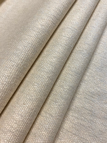 Designer Heavy Duty Grey Cream Nubby Belgian Linen Water & Stain Resistant Upholstery Fabric WHS 4357