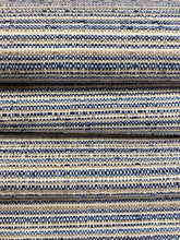 Load image into Gallery viewer, Kravet 34314.1516 Navy Blue Taupe Cream Stripe Water &amp; Stain Resistant Upholstery Fabric WHS 4266