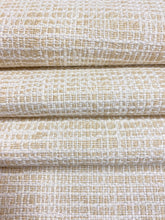 Load image into Gallery viewer, Designer Beige Cream MCM Mid Century Modern Textured Water &amp; Stain Resistant Upholstery Fabric WHS 4542
