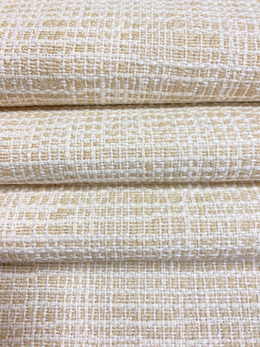Designer Beige Cream MCM Mid Century Modern Textured Water & Stain Resistant Upholstery Fabric WHS 4542