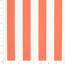 Load image into Gallery viewer, Heavy Duty Outdoor Solution Dyed Acrylic Orange Cream Stripe Upholstery Drapery Fabric CF