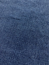 Load image into Gallery viewer, Designer Water &amp; Stain Resistant Indoor Outdoor Denim Blue Stonewashed Linen Cotton Upholstery Drapery Fabric WHS 4510