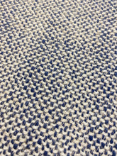 Load image into Gallery viewer, Designer Navy Blue Cream Linen Viscose Tweed MCM Mid Century Modern Water &amp; Stain Resistant Upholstery Fabric WHS 4371