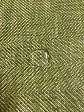 Load image into Gallery viewer, Designer Lime Green Beige MCM Mid Century Modern Herringbone Chevron Tweed Water &amp; Stain Resistant Upholstery Fabric WHS 4236