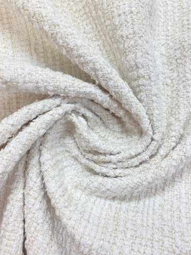 1.25 Yard Perennials In the Loop Sea Salt Textured Boucle Cream Ivory Outdoor Water & Stain Resistant Upholstery Fabric WHS 4225