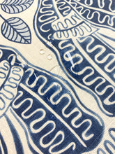 Load image into Gallery viewer, 1.5 Yard Christopher Farr Belle De Nuit Water &amp; Stain Resistant Indigo Navy Blue Linen Upholstery Drapery Fabric STA 4330