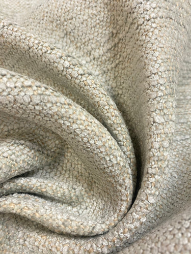 Designer Sage Green Beige Linen Chenille Water & Stain Resistant Upholstery Fabric WHS 4360