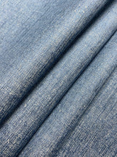 Load image into Gallery viewer, Designer Water Stain Resistant MCM Mid Century Modern French Blue Chenille Water &amp; Stain Resistant Upholstery Fabric WHS 4323