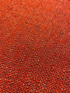 1.3 Yard Designer Burnt Orange Red Beige Tweed Water & Stain Resistant MCM Mid Century Modern Upholstery Fabric WHS 4440