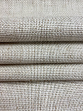 Load image into Gallery viewer, 1.8 Yard Designer Heavy Duty Oatmeal Beige Linen Viscose MCM Mid Century Modern Water &amp; Stain Resistant Upholstery Fabric WHS 4535