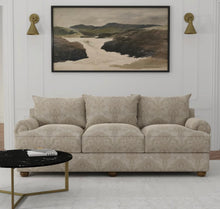 Load image into Gallery viewer, Spanish Made Damask Brocade Taupe Beige White Upholstery Drapery Fabric CF