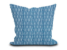 Load image into Gallery viewer, Custom Pillow Cover in Thibaut GoGo Navy Blue  - One Side