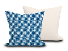Load image into Gallery viewer, Custom Pillow Cover in Thibaut GoGo Navy Blue  - One Side