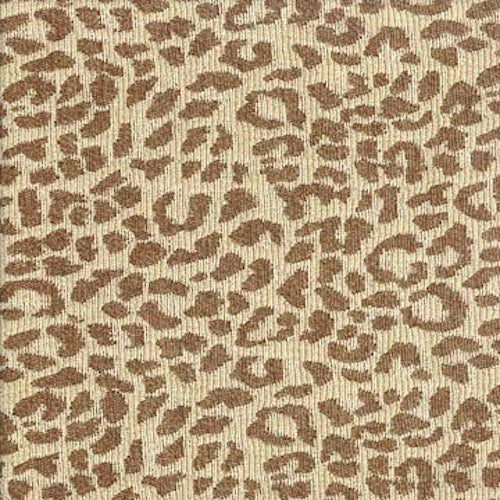 Animal Pattern Cheetah Beige Taupe Chenille Upholstery Fabric MGF