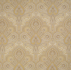 Gold Damask Brocade Upholstery & Drapery Fabric - 110 Inches Wide, Sold By The Yard