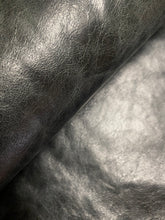 Load image into Gallery viewer, 532 SF Halian Black Distressed Genuine Upholstery Leather WHS 4263