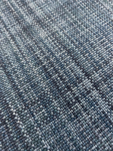 1.5 Yard Designer Denim Navy Blue Strie Upholstery Fabric WHS 4506