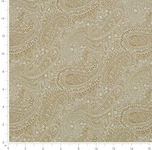 Load image into Gallery viewer, Spanish Made Mustard Gold White Paisley Upholstery Drapery Fabric CF